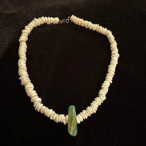 1970’s Puka Shell and Turquoise Necklace